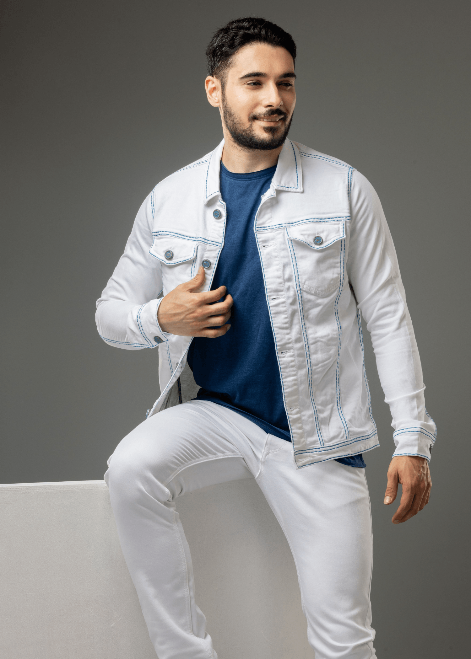 Next white denim jacket discount