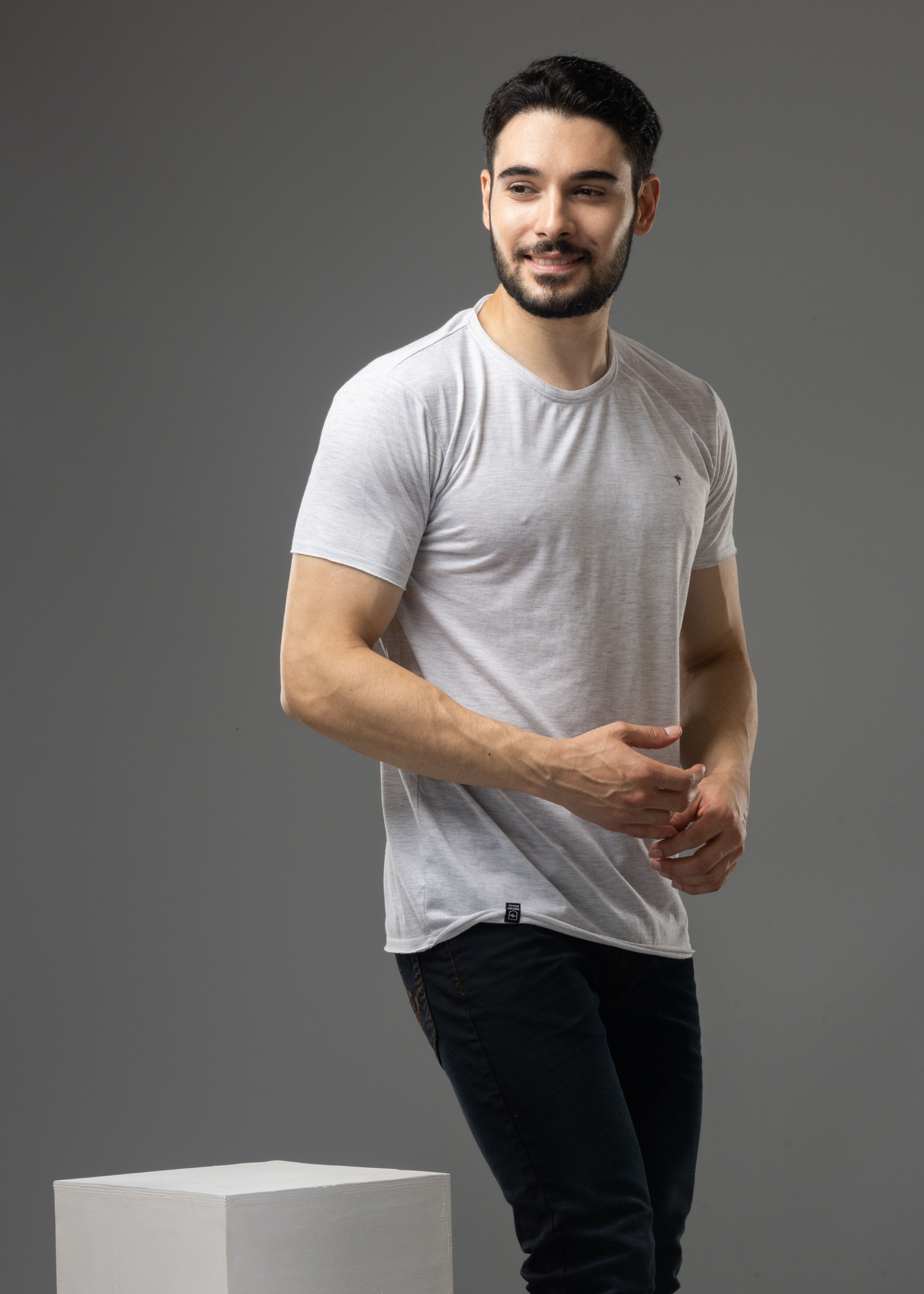 Raw Solid Half Sleeve T-shirt For Mens