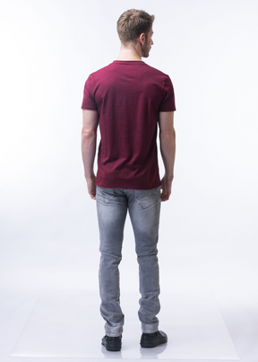 Raw Solid Half Sleeve T-shirt For Men