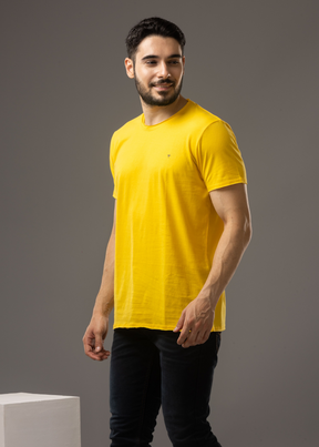 Raw Solid Half Sleeve T-shirt (BUY 1 GET 1)