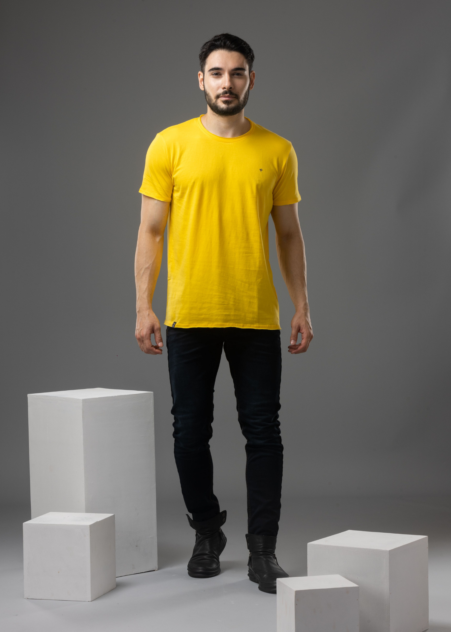 Raw Solid Half Sleeve T-shirt (BUY 1 GET 1)