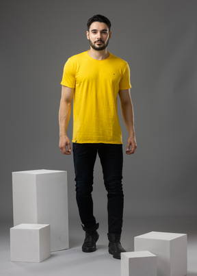 Raw Solid Half Sleeve T-shirt For Mens