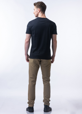 Raw Solid Half Sleeve T-shirt For Men