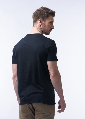 Raw Solid Half Sleeve T-shirt For Men