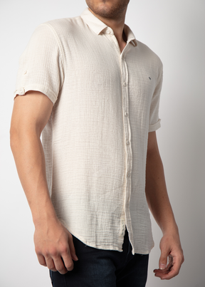 Sober Half Sleeve Solid Shirt For Men