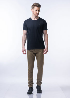 Raw Solid Half Sleeve T-shirt For Men