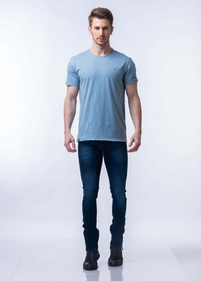 Raw Solid Half Sleeve T-shirt For Mens