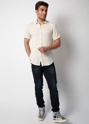 Sober Half Sleeve Solid Shirt For Men