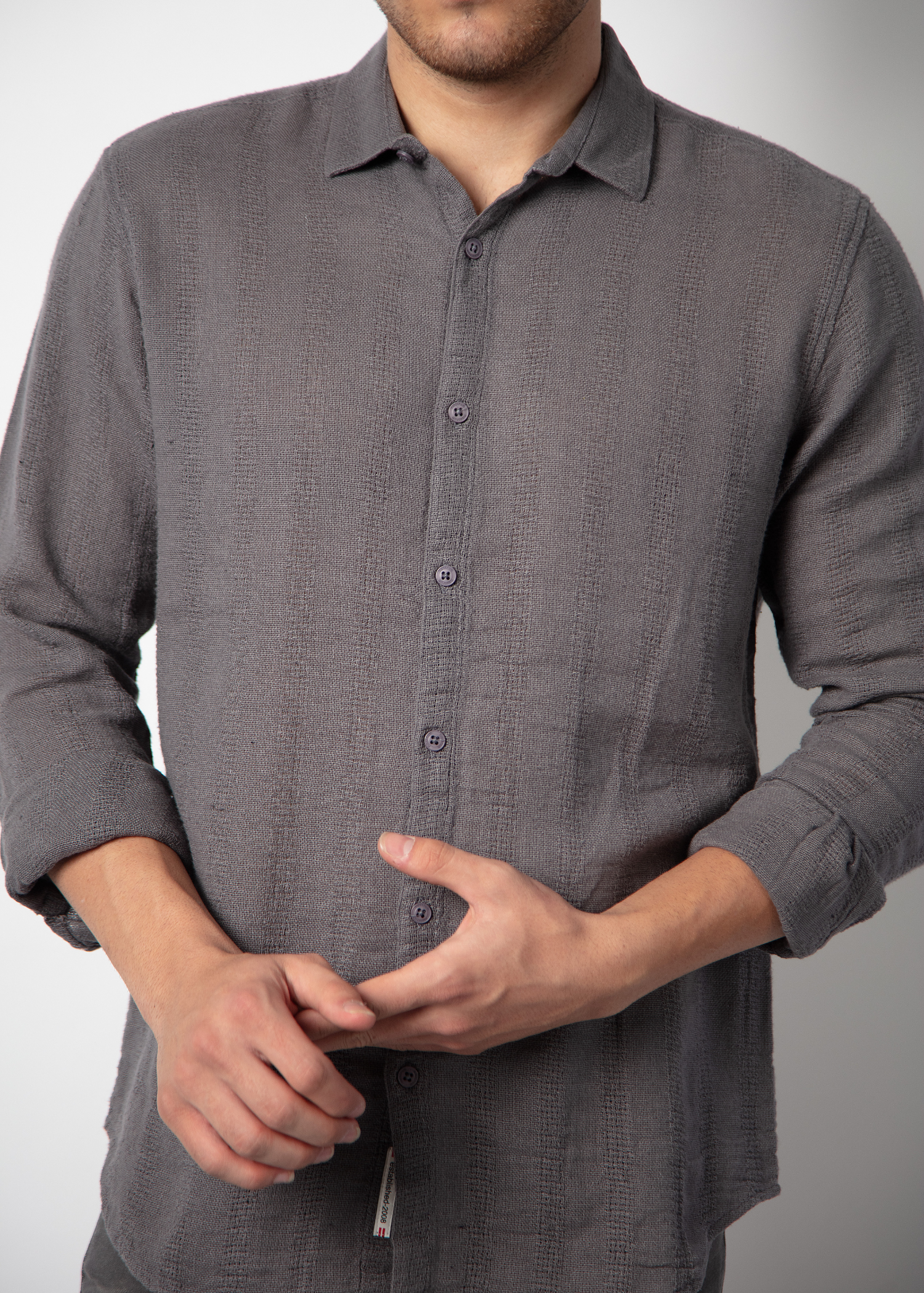 Flank Full Sleeve Solid Shirt For Men