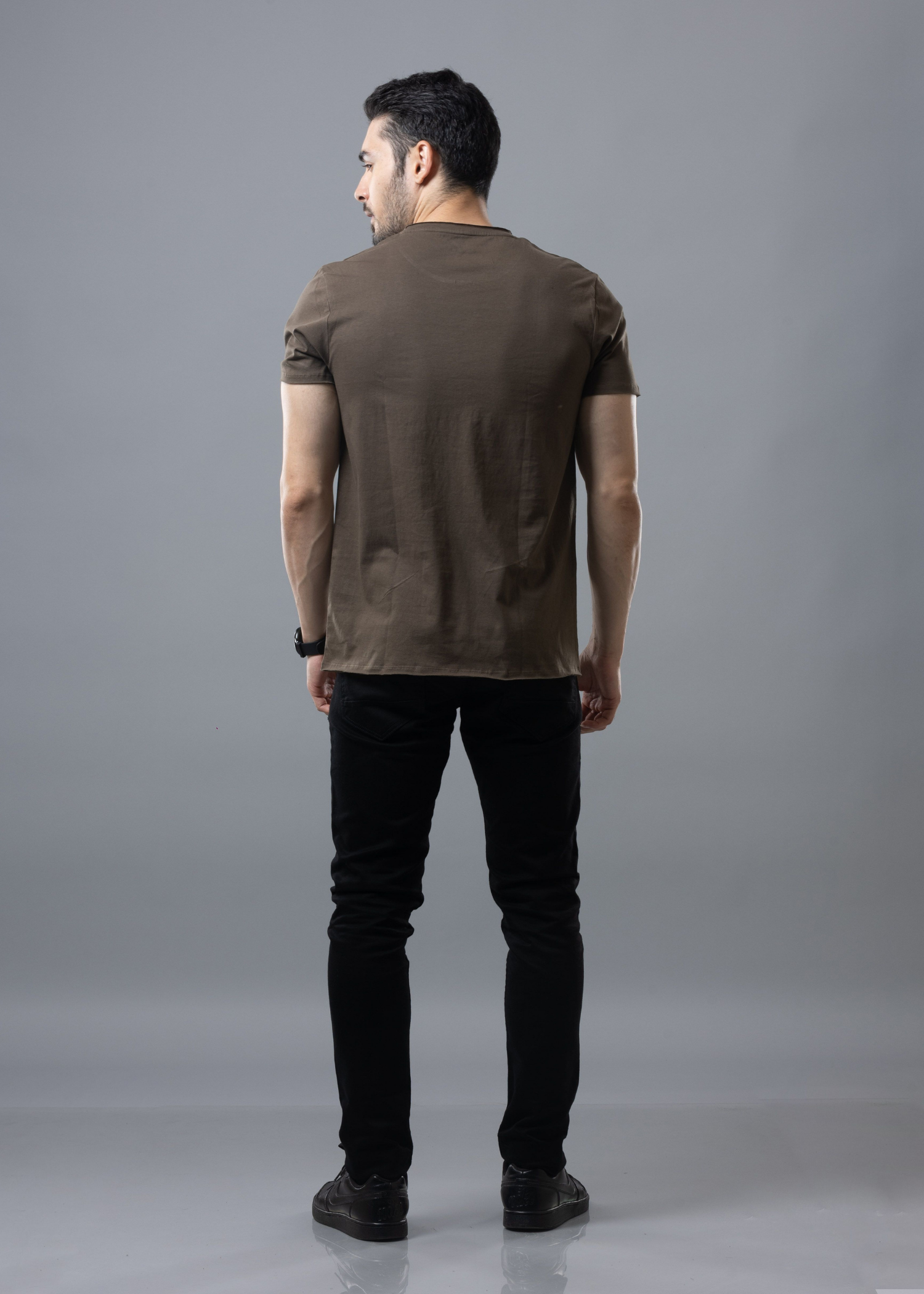 Raw Solid Half Sleeve T-shirt (BUY 1 GET 1)