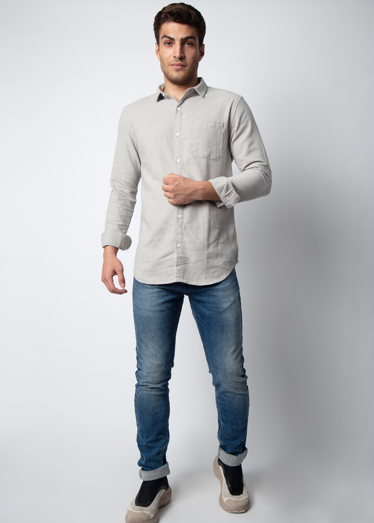 Delusion Full Sleeve Solid Shirt For Men