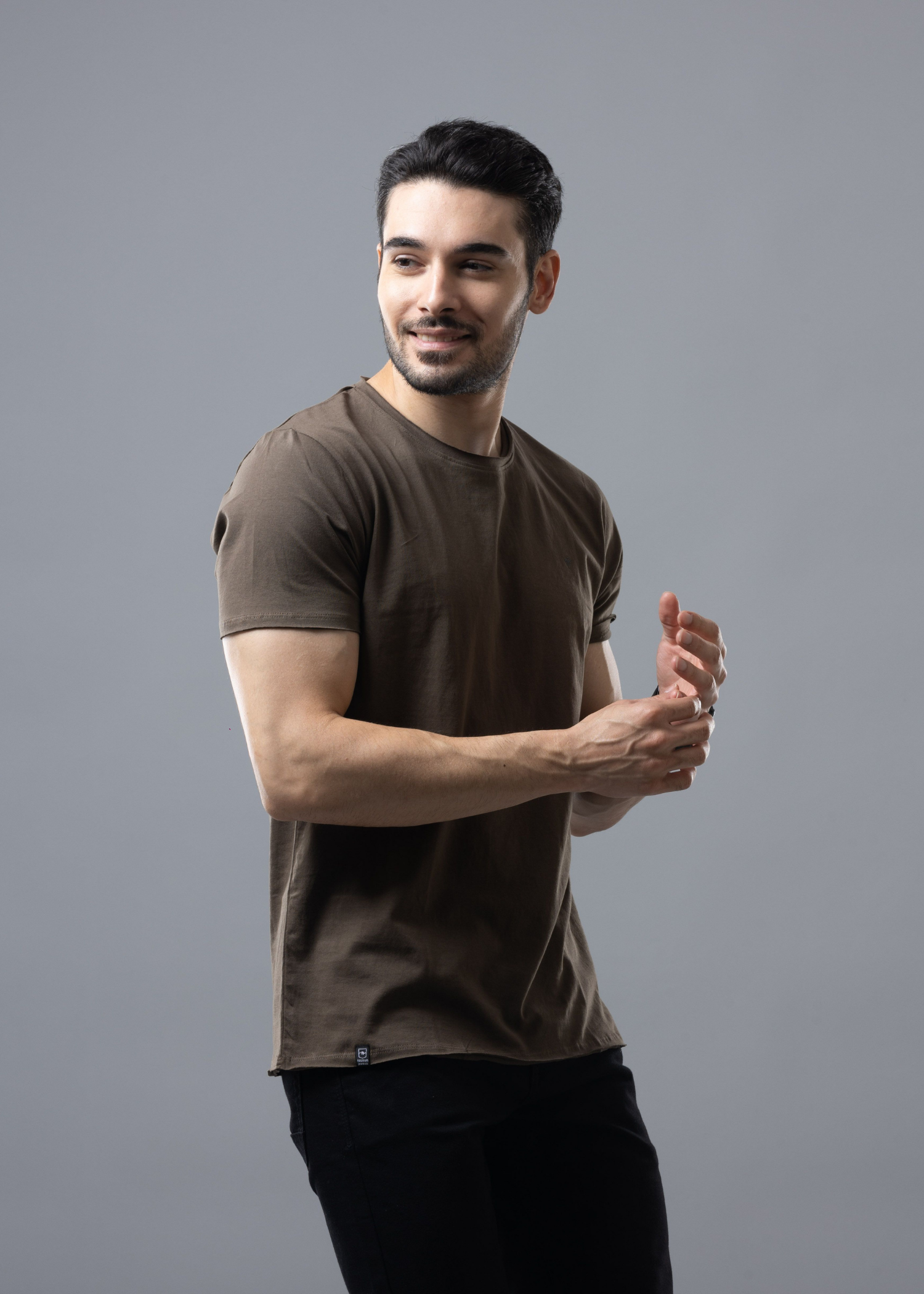 Raw Solid Half Sleeve T-shirt (BUY 1 GET 1)