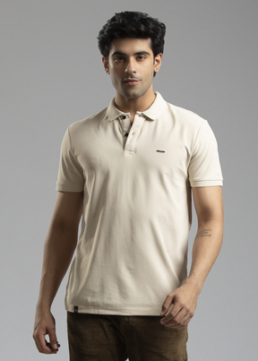 Cherry Sky Half Sleeve Polo T-shirt For Mens