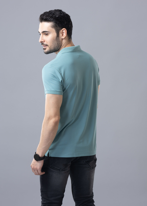 Cherry Sky Half Sleeve Polo T-shirt For Mens