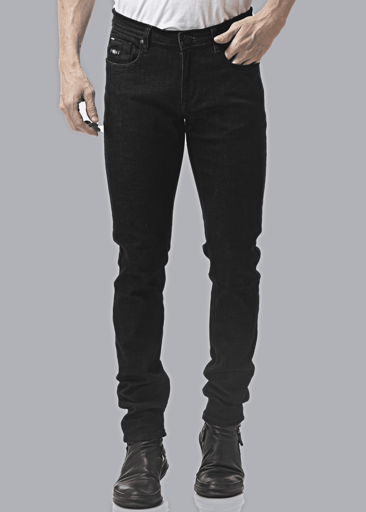 Mack Dark Black Slim Fit Denim Jeans For Men - Nostrum Fashion