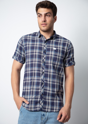 Olsberg Half Sleeve Checked Shirt For Men