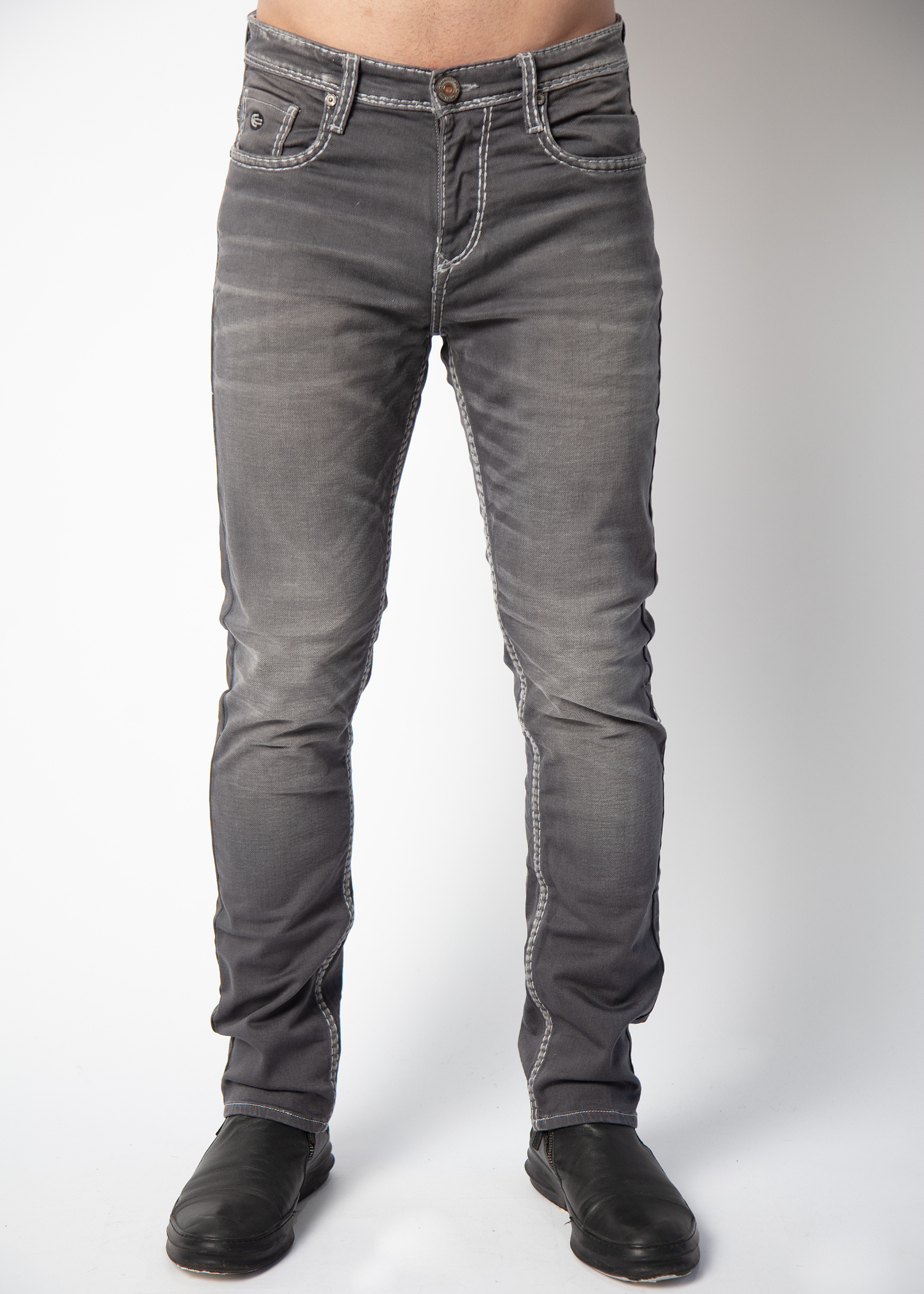 Sylas Henlee Fit With SDL Stitch Denim Jeans For Men