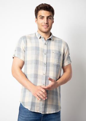 Altena Half Sleeve Checked Shirt For Men