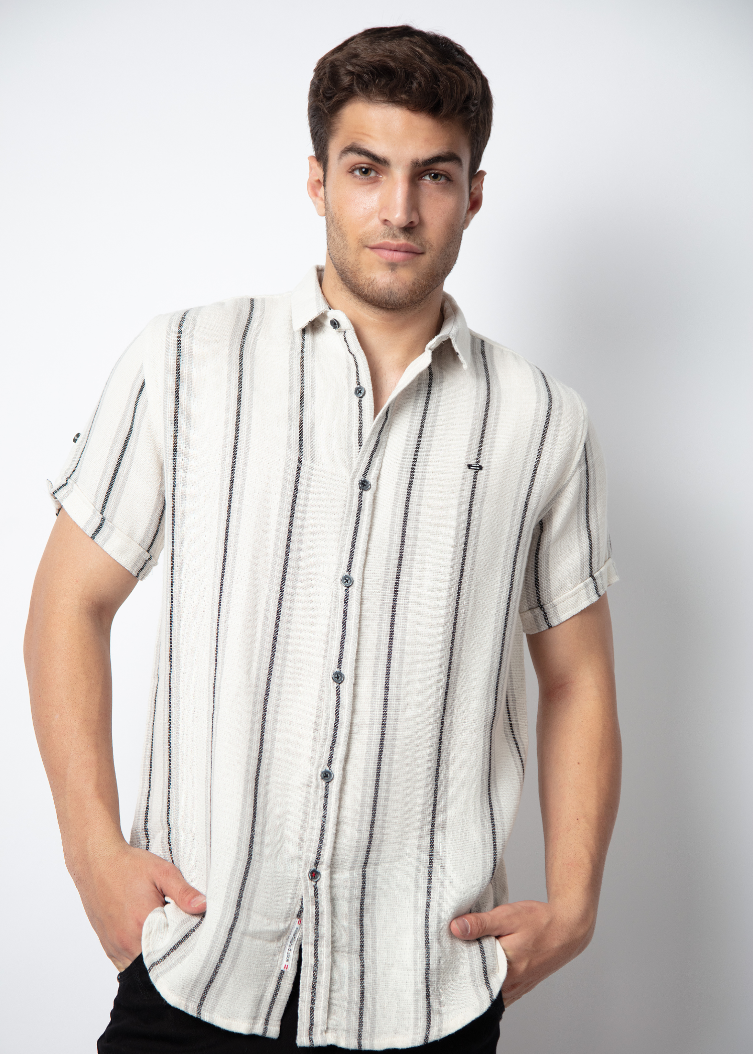 Hilter Half Sleeve Striped Shirt For Men