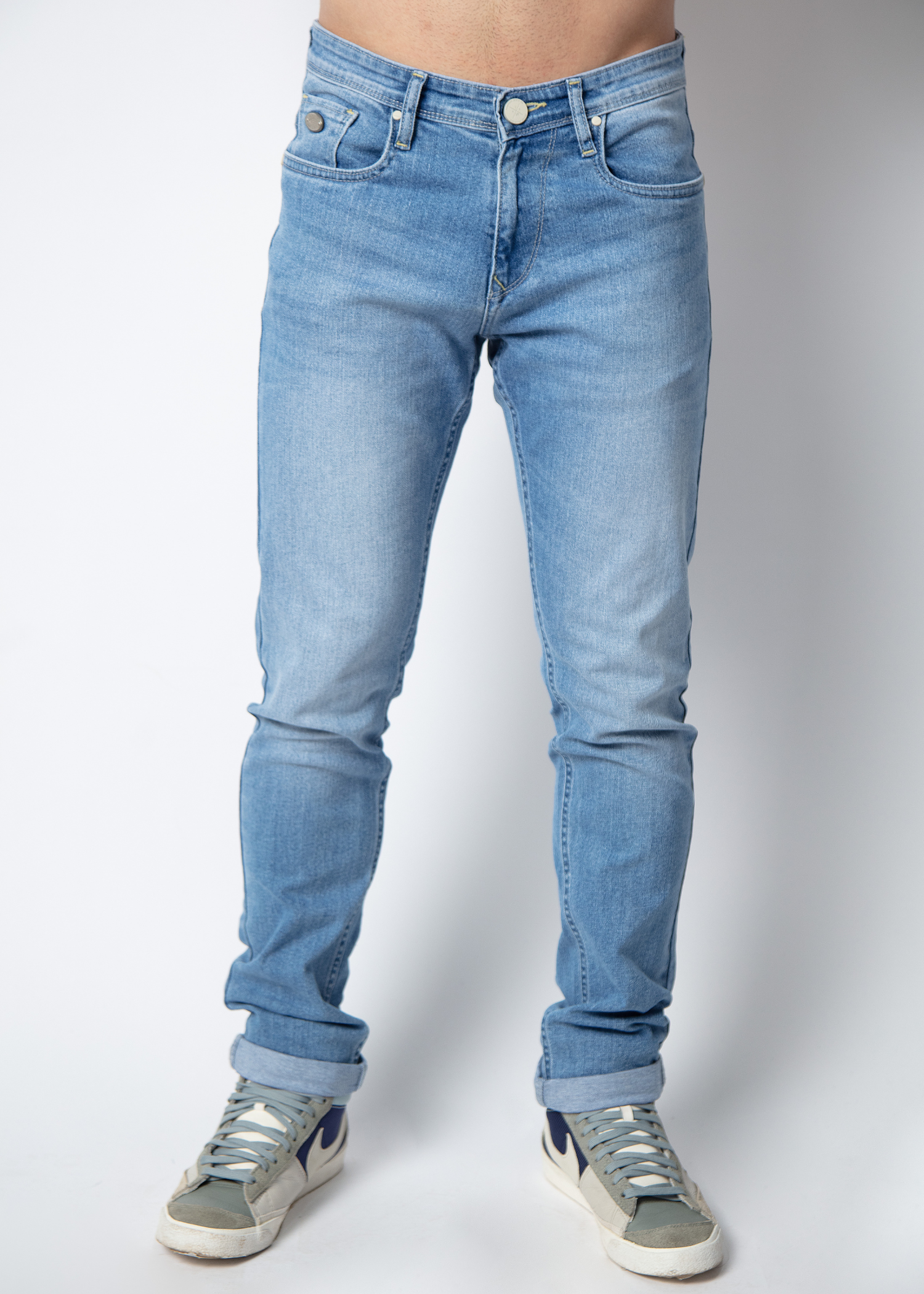 Breton Slim Fit Denim Jeans For Men