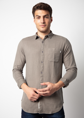 Watch Full Sleeve Solid Shirt For Men