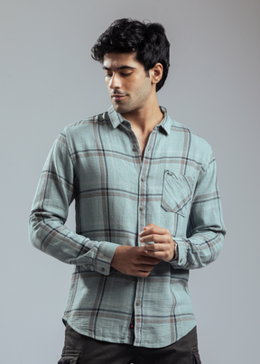 Arcane Full Sleeve Checked Casual Shirt For Men