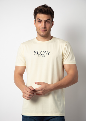 Slow Graphic Printed T-shirt For Men