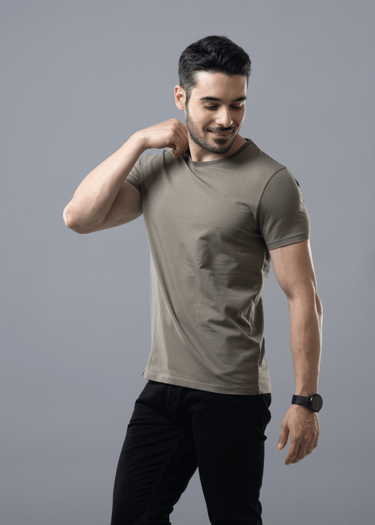 Arch Solid Half Sleeve T-shirt For Men