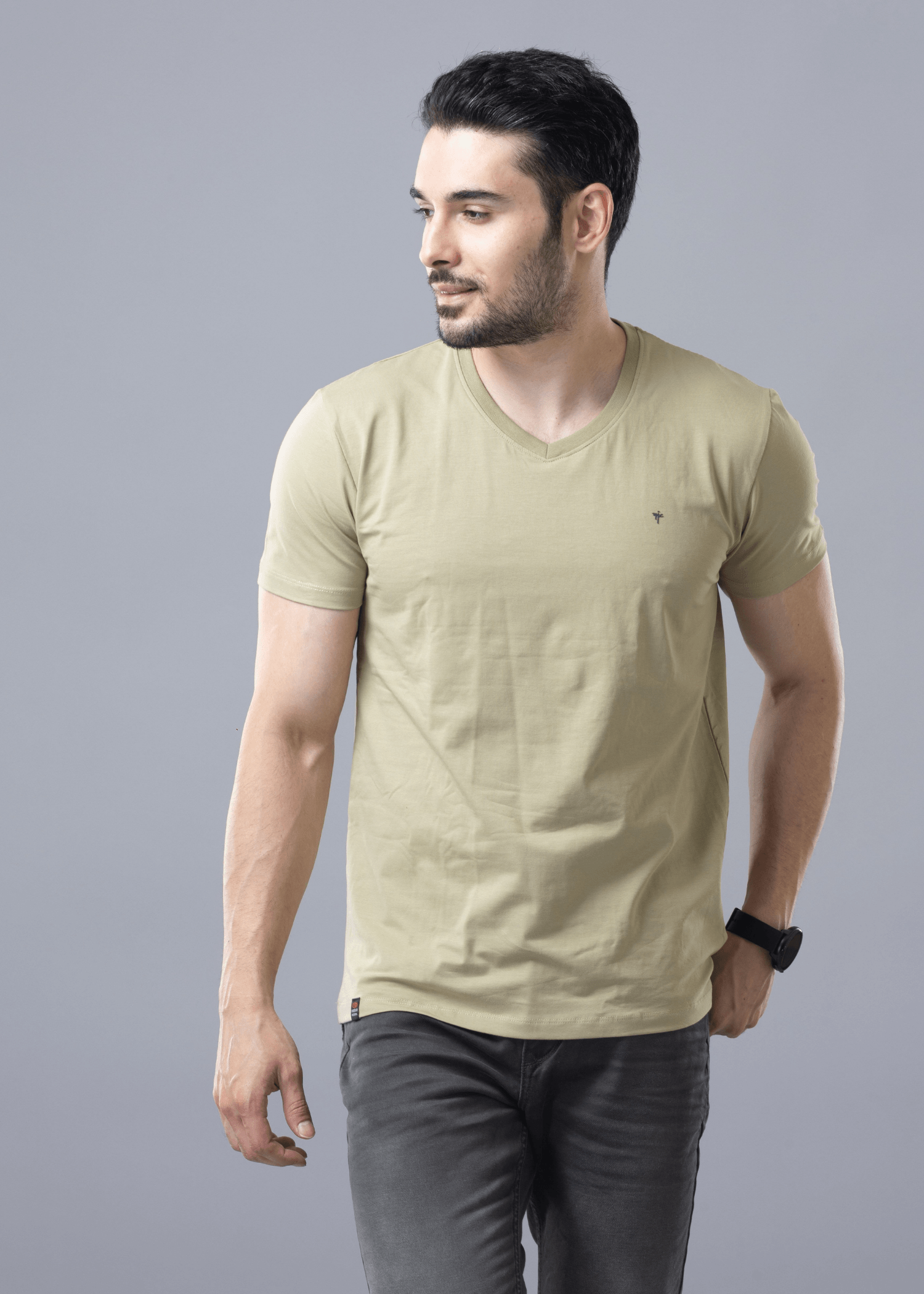 Arch Solid Half Sleeve T-shirt For Men