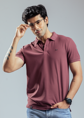 Cherry Half Sleeve Polo T-shirt For Men