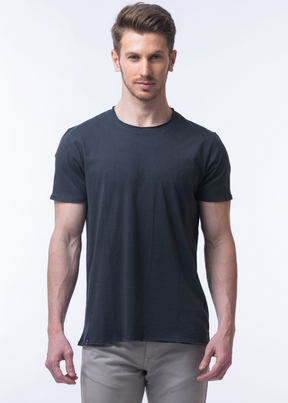 Raw Solid Half Sleeve T-shirt For Men