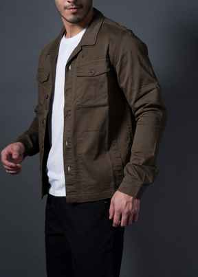 Rocha Solid Cotton Jacket For Men