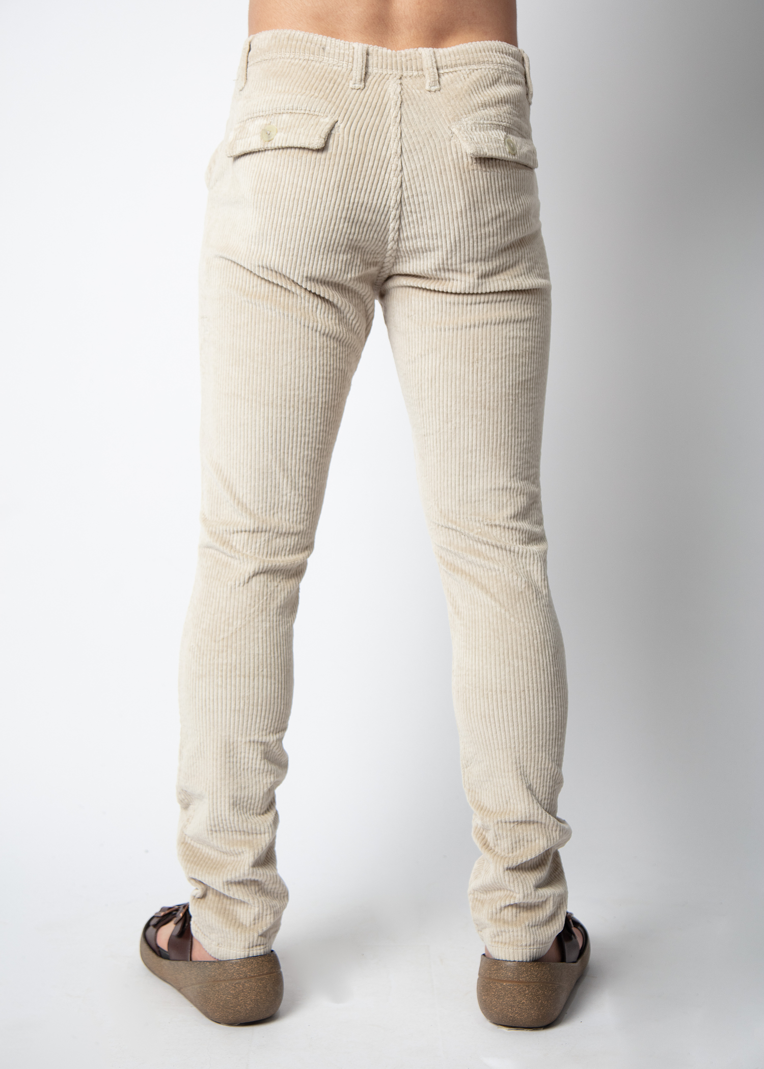 Bouvet Cream Straight Fit Corduroy For Men