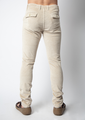 Bouvet Cream Straight Fit Corduroy For Men