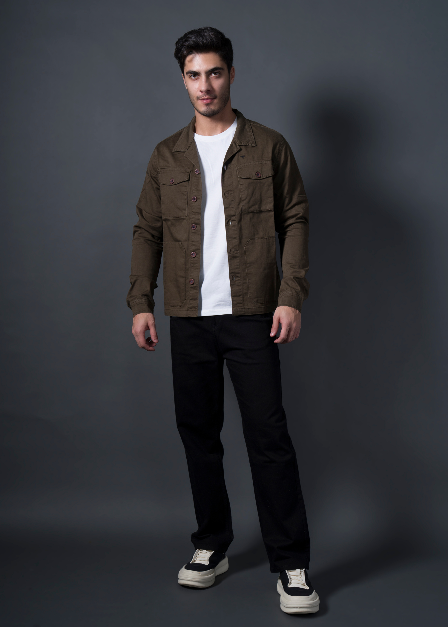 Rocha Solid Cotton Jacket For Men