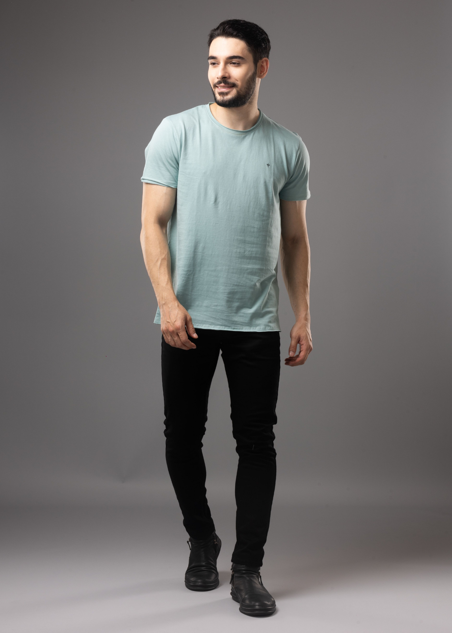 Raw Solid Half Sleeve T-shirt (BUY 1 GET 1)