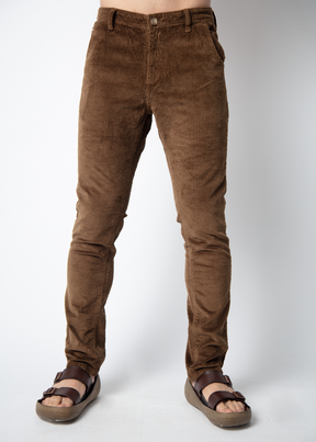 Bouvet Brown Straight Fit Corduroy For Men