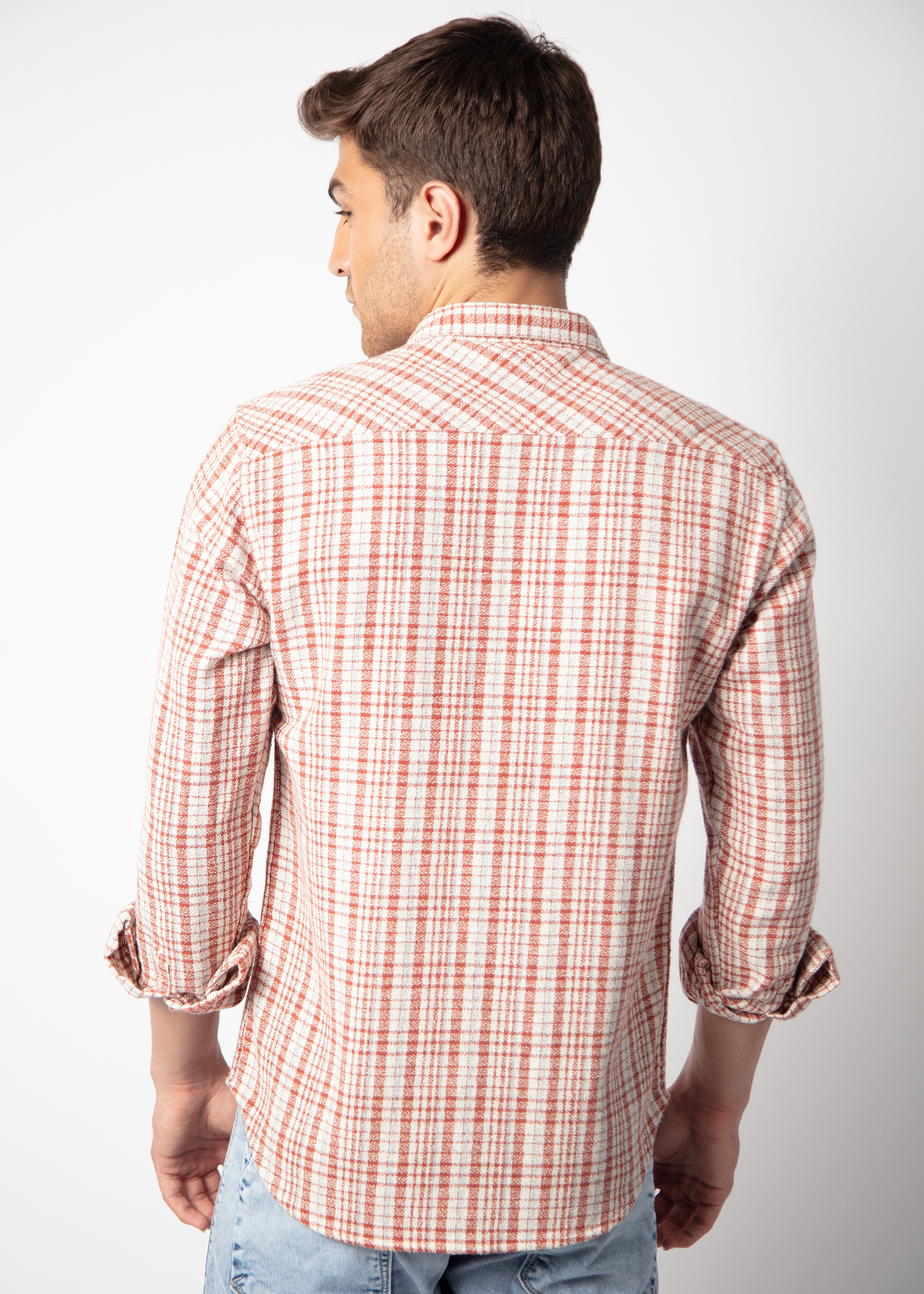 Figure Full Sleeve Checked Shirt For Men