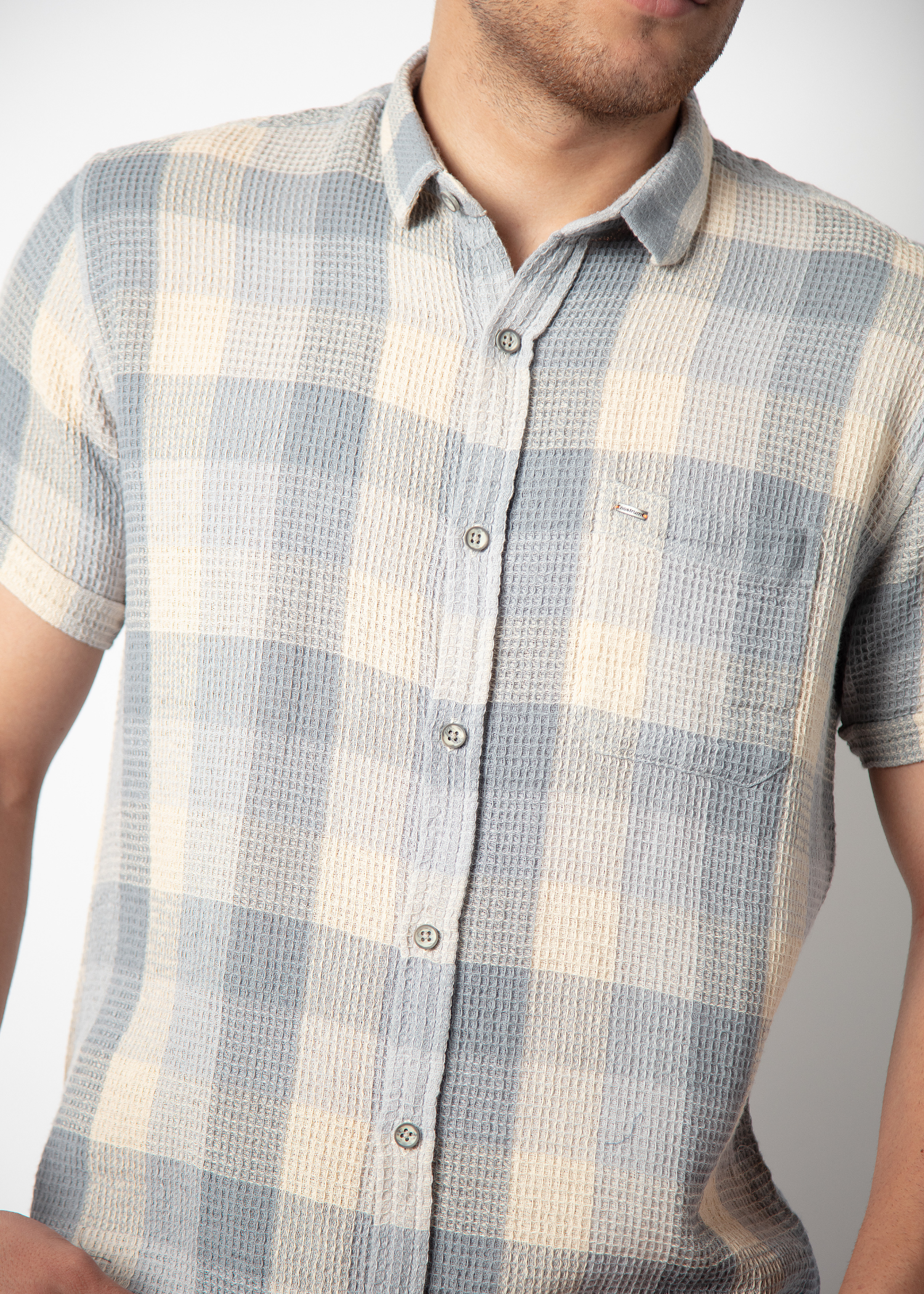 Altena Half Sleeve Checked Shirt For Men