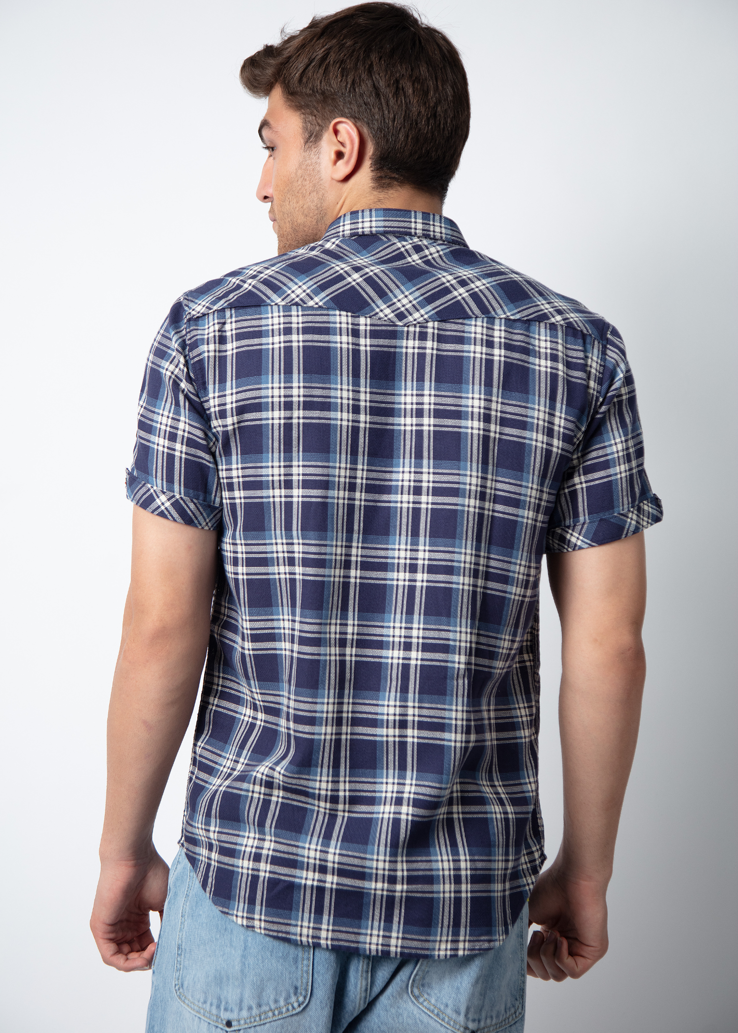 Olsberg Half Sleeve Checked Shirt For Men