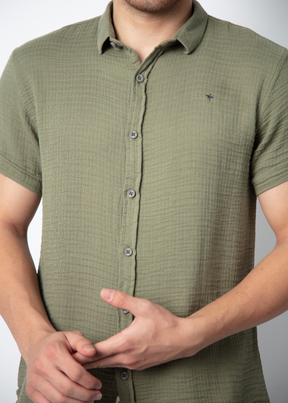 Sober Half Sleeve Solid Shirt For Men