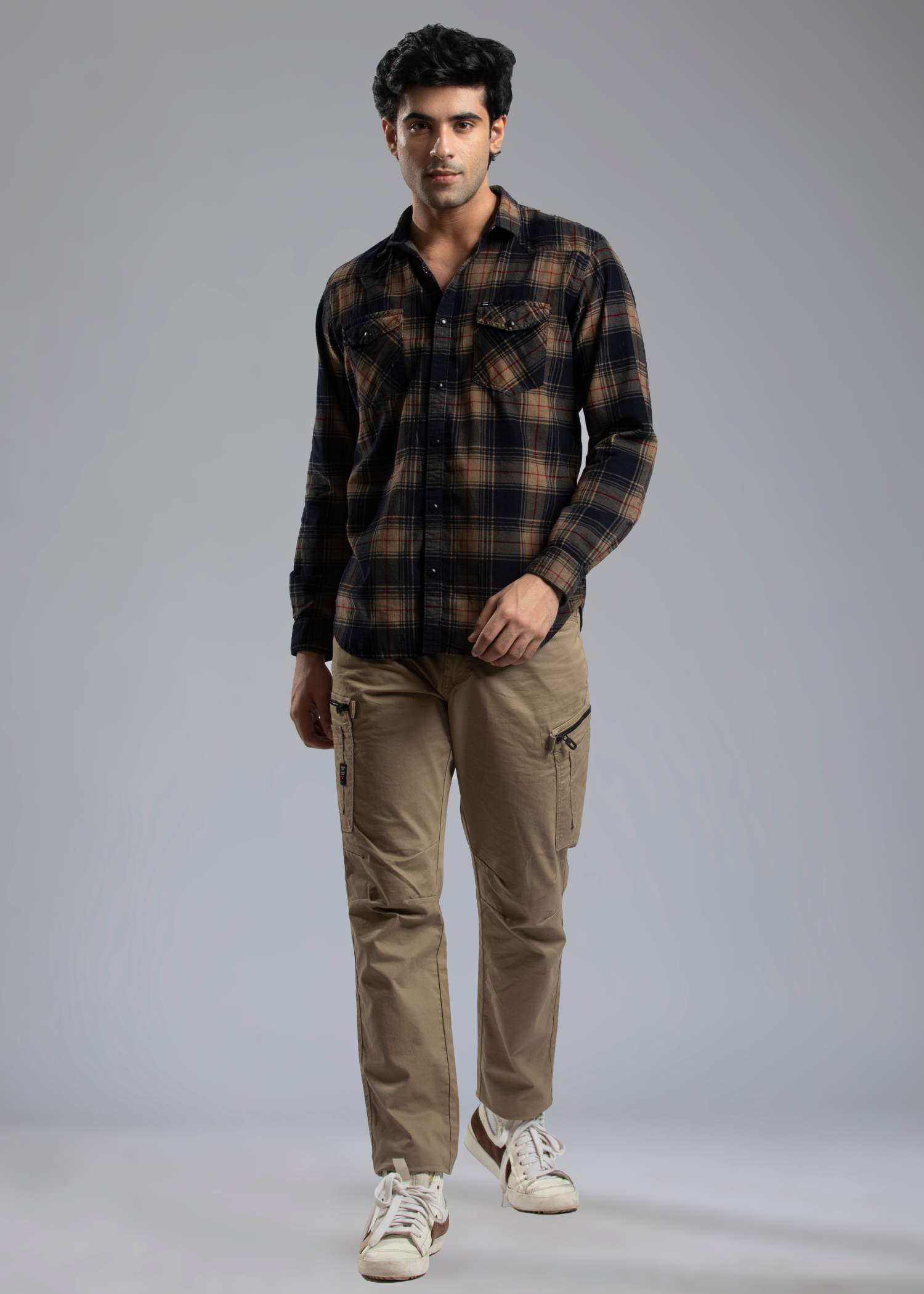 Orlanto Full Sleeve Checked Casual Shirt For Men