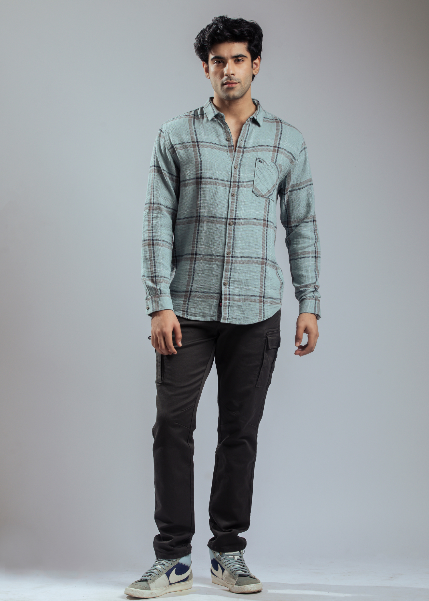 Arcane Full Sleeve Checked Casual Shirt For Men