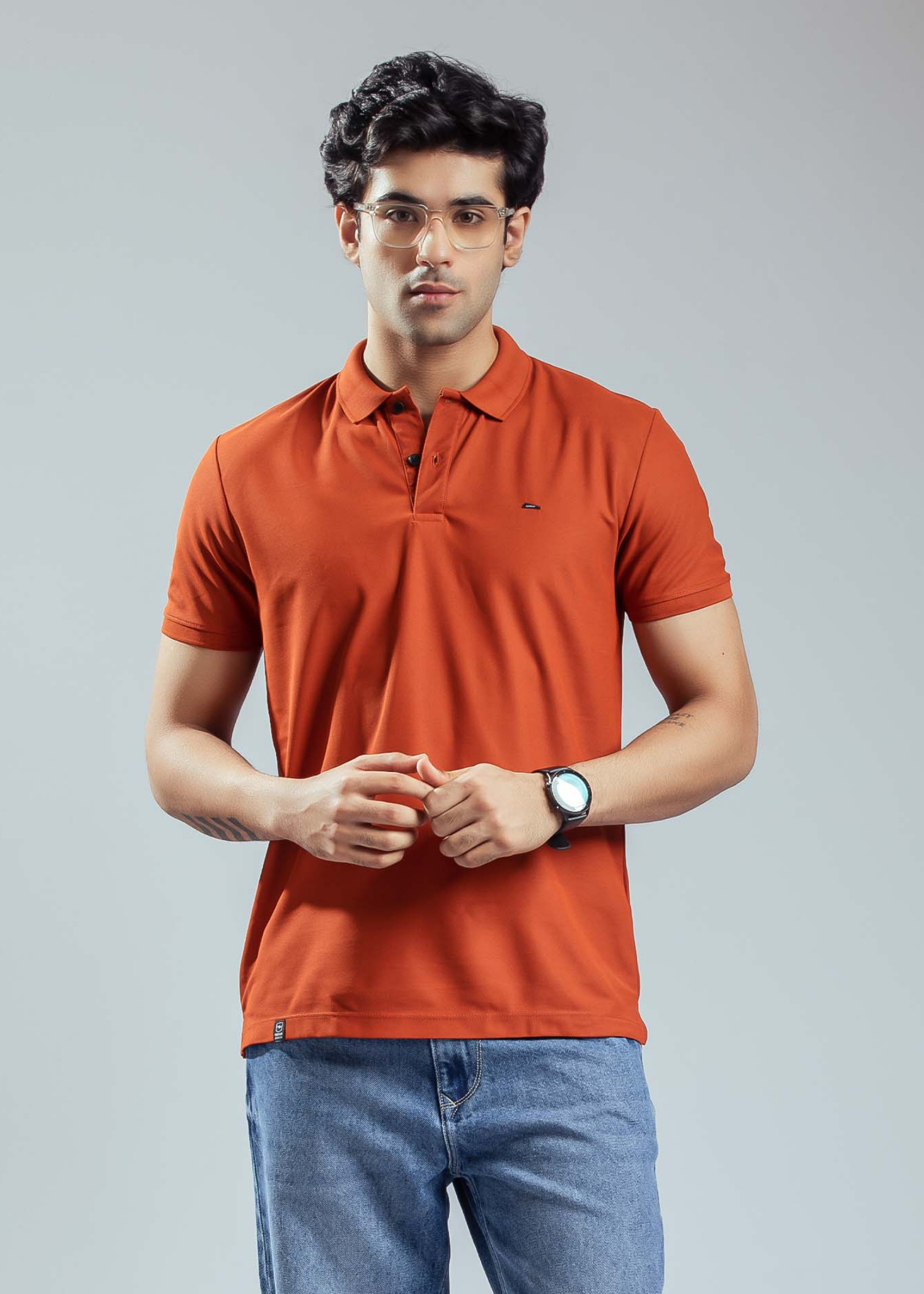 Cherry Half Sleeve Polo T-shirt For Mens