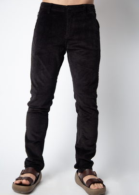 Bouvet Black Straight Fit Corduroy For Men