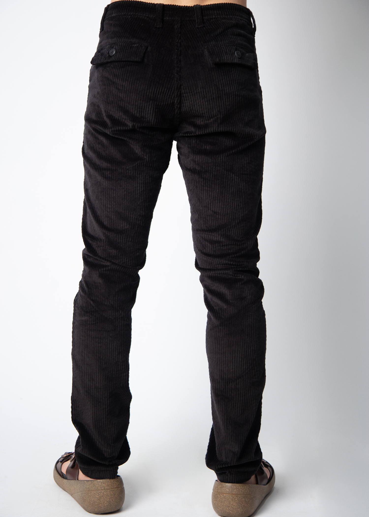 Bouvet Black Straight Fit Corduroy For Men