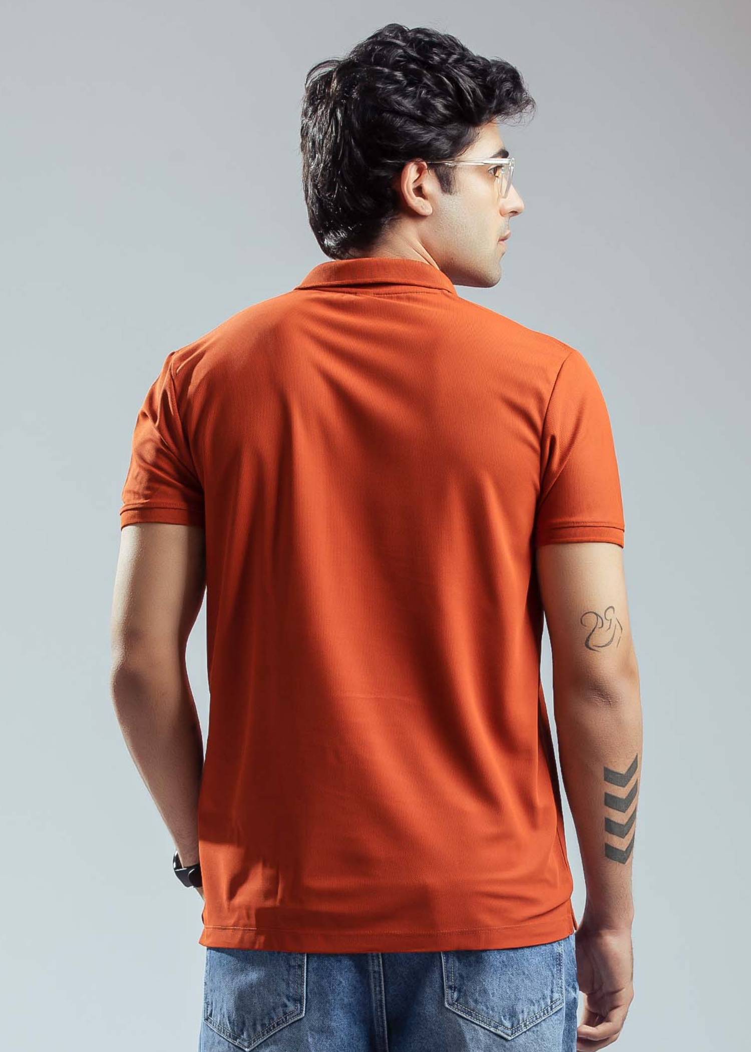 Cherry Sky Half Sleeve Polo T-shirt For Mens