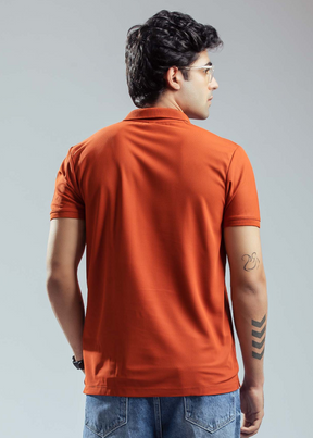 Cherry Sky Half Sleeve Polo T-shirt For Mens