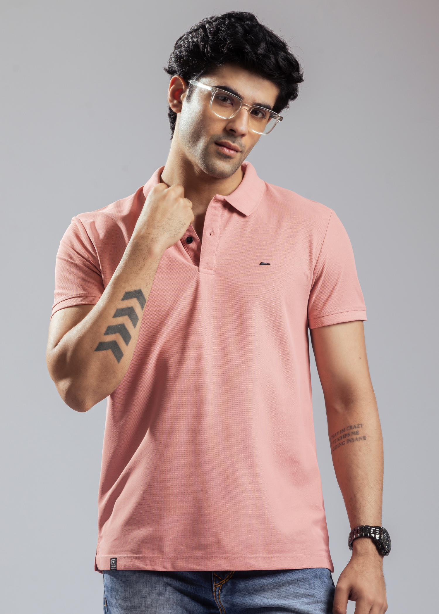 Cherry Sky Half Sleeve Polo T-shirt For Mens