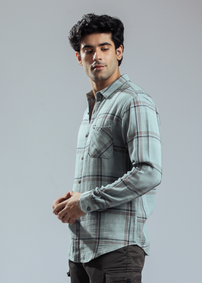 Arcane Full Sleeve Checked Casual Shirt For Men